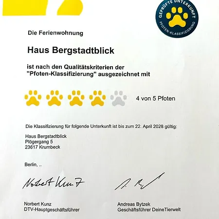 בית נופש Haus Bergstadtblick Auszeit *